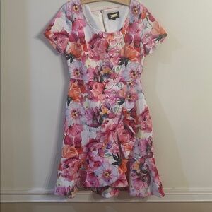 Alexia Admor Pink & Orange Floral Dress